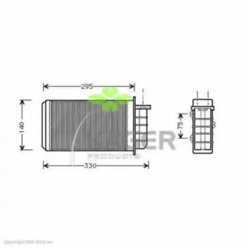Радиатор печки KAGER 32-0049