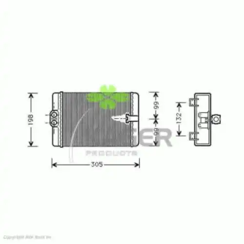 Радиатор печки KAGER 32-0072