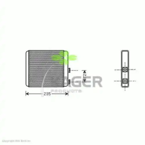 Радиатор печки KAGER 32-0090