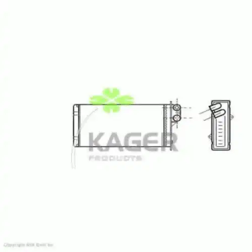 Радиатор печки KAGER 32-0108
