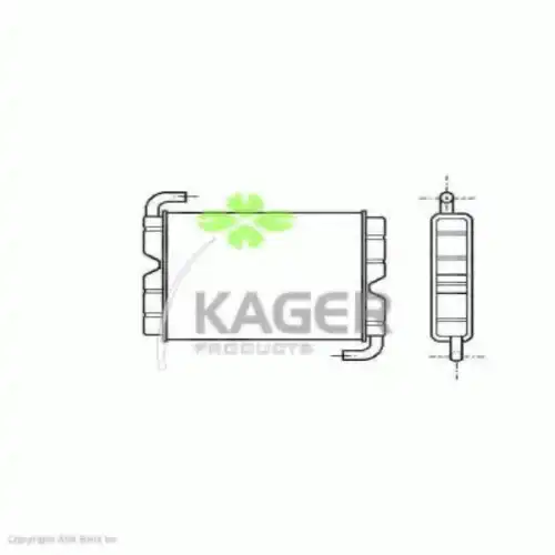Радиатор печки KAGER 32-0122