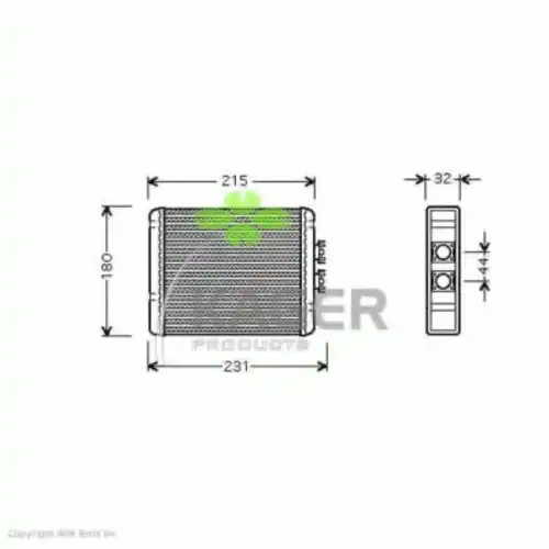 Радиатор печки KAGER 32-0205