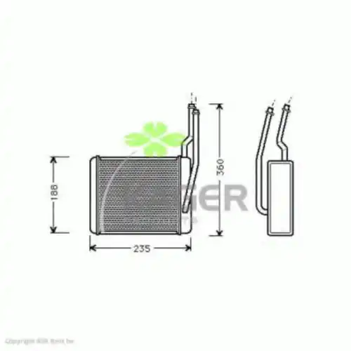 Радиатор печки KAGER 32-0272