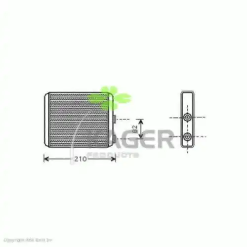 Радиатор печки KAGER 32-0310