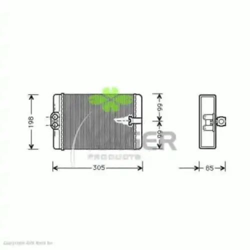 Радиатор печки KAGER 32-0406
