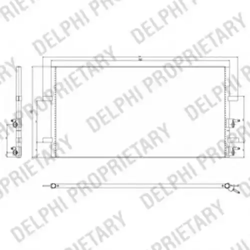 Радиатор кондиционера (конденсатор) DELPHI TSP0225640