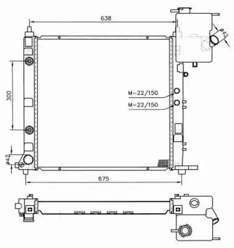 Радиатор кондиционера (конденсатор) NRF 50581