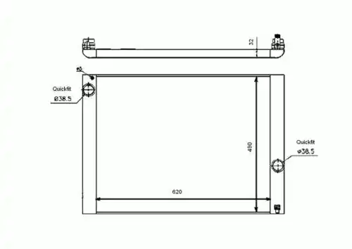 Радиатор кондиционера (конденсатор) NRF 53729