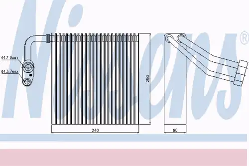 Испаритель кондиционера NISSENS 92195