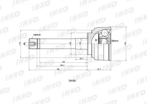329181 ШРУС ВНЕШНИЙ 26/27 INKO
