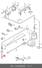 Свеча зажигания VAG 101000033AC