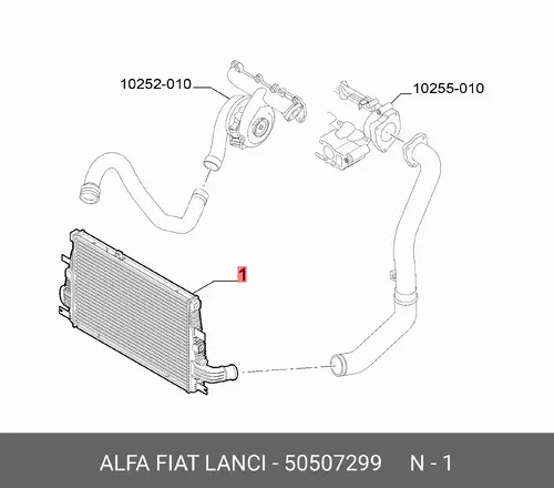 Интеркулер ALFA ROMEO 505 0729 9