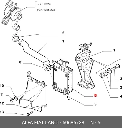Интеркулер ALFA ROMEO 606 8673 8