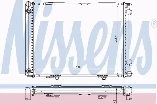 Радиатор кондиционера (конденсатор) NISSENS 62766A