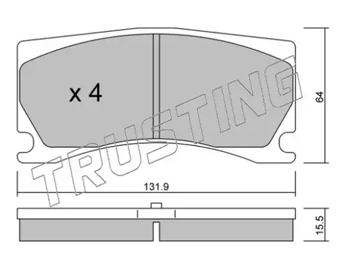 Тормозные колодки дисковые TRUSTING 1106.0