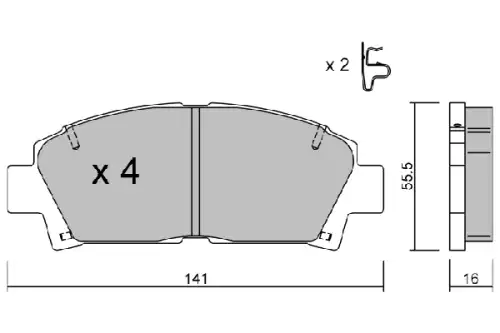 Тормозные колодки дисковые AISIN BPTO1920
