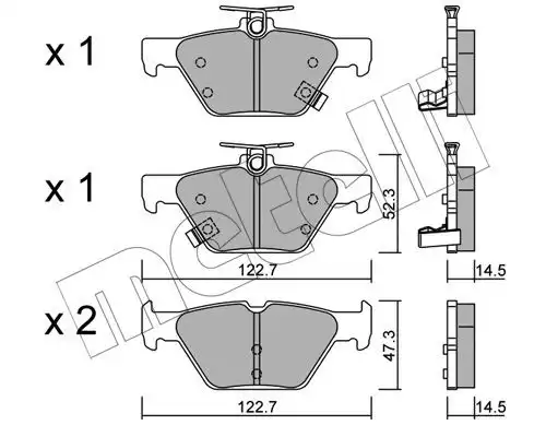 Тормозные колодки дисковые METELLI 2210870