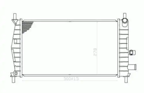 Радиатор системы охлаждения двигателя TYC 710-0025