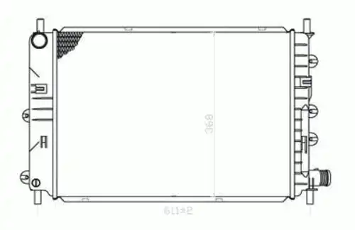 Радиатор системы охлаждения двигателя TYC 710-0034