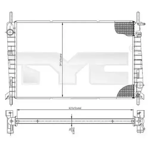 Радиатор системы охлаждения двигателя TYC 710-0045