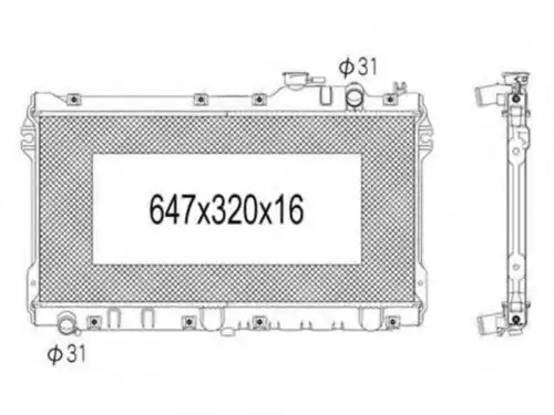 Радиатор системы охлаждения двигателя TYC 720-1002