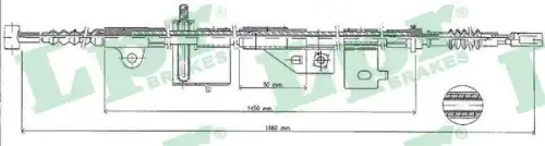 Трос ручного тормоза C0498B LPR