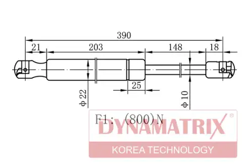 Амортизатор (упор) багажника DYNAMAX DGS032275