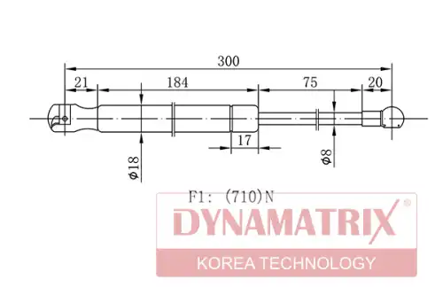 Амортизатор (упор) багажника DYNAMAX DGS138654
