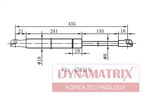 Амортизатор (упор) багажника DYNAMAX DGS015490
