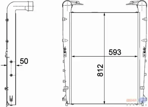 Интеркулер HELLA 8ML 376 746-281