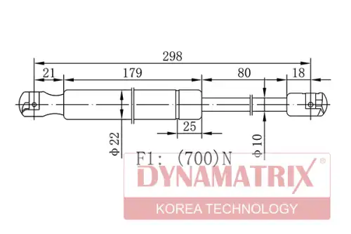 Амортизатор (упор) багажника DYNAMAX DGS020878