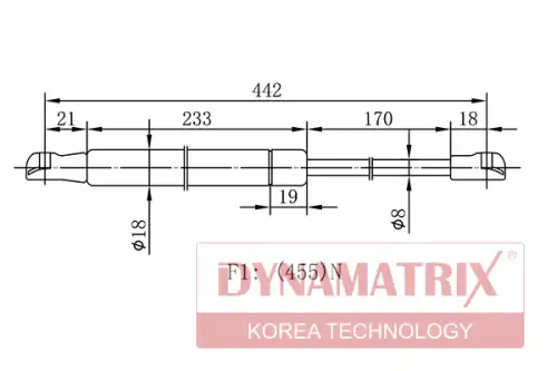 Амортизатор (упор) багажника DYNAMAX DGS015488