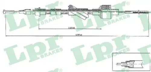 Трос сцепления LPR C0103C