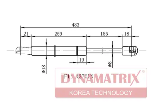 АМОРТИЗАТОР БАГАЖНИКА DGS1501RT DYNAMAX
