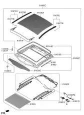Стекло люка MOBIS 81630J5000