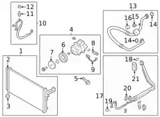 ШКИВ КОМПРЕССОРА КОНДИЦИОНЕРА 97643F6100 MOBIS