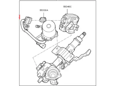 ВАЛ РУЛЕВОЙ КОЛОНКИ 56400C1000 HYUNDAI