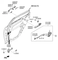 Ручка двери HYUNDAI / KIA 83651A8000