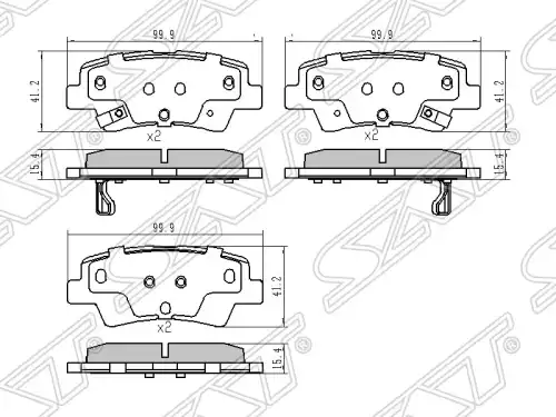 Тормозные колодки дисковые SAT ST-58302-H5A00