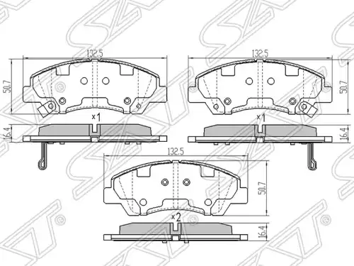 Тормозные колодки дисковые SAT ST-55810-61M00