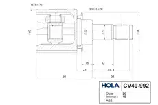 ШРУС ВНУТРЕННИЙ ЗАДНИЙ CV40992 HOLA