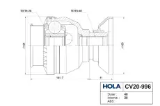 ШРУС ВНУТРЕННИЙ CV20996 HOLA