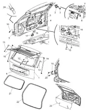 Амортизатор (упор) багажника DODGE 55394322AA