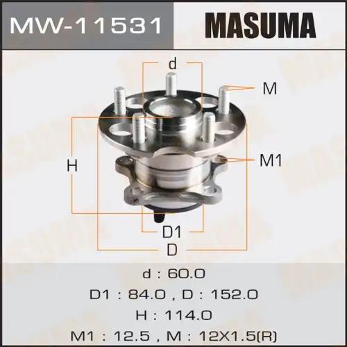 Ступица MASUMA MW11531