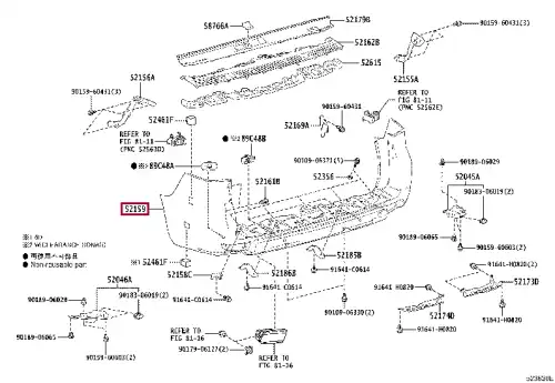 БАМПЕР ЗАДНИЙ 521596A963 TOYOTA / LEXUS