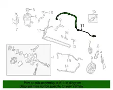 HOSE COMP., POWER ST 53713TA6A04 HONDA