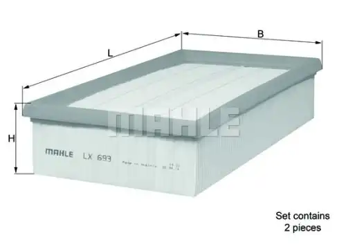 Фильтр воздушный MAHLE LX 693/S