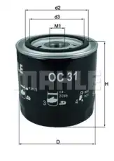 Фильтр масляный MAHLE OC31