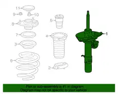 ABSORBER UNIT, L. FR 51621T2F315 HONDA