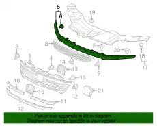 GARNISH ASSY., GRILL 71150TG7A00 HONDA